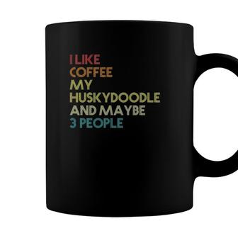 Huskydoodle Dog Owner Coffee Lovers Quote Gift Vintage Retro Coffee Mug - Seseable