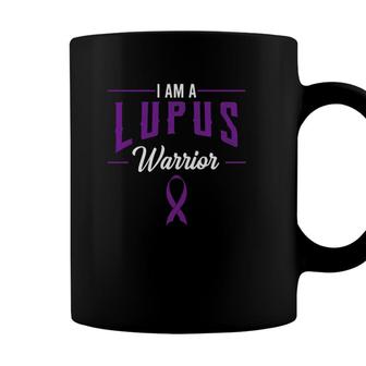 I Am A Lupus Warrior Purple Awareness Ribbon Coffee Mug - Seseable