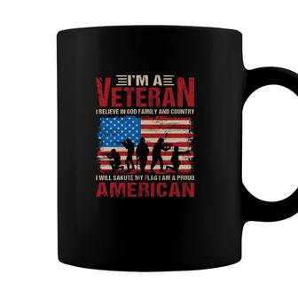 I Am A Veteran 2022 I Believe In God Family And Country Coffee Mug - Seseable