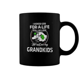 I Ask God For A Life Full Of Love Grandkids Interesting 2022 Gift Coffee Mug - Seseable