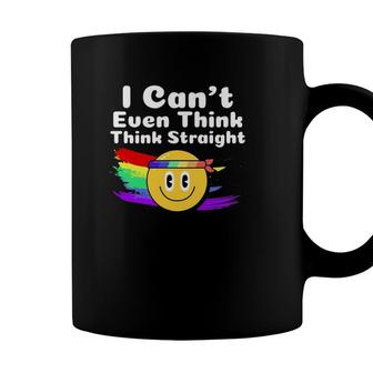 I Cant Even Think Straight Lgbt Gay Pride Month Lgbtq Coffee Mug - Seseable