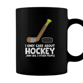 I Like Ice Hockey And Maybe Like 3 People Funny Hockey Coffee Mug - Seseable