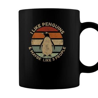 I Like Penguins And Maybe Like 3 People Penguin Coffee Mug - Seseable