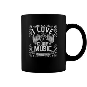 I Love Country Music Fan Of Country Music Vintage Coffee Mug | Mazezy