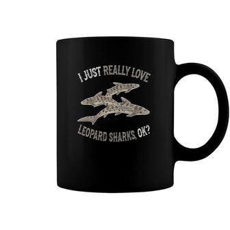 I Love Leopard Sharks Cute And Funny Leopard Shark Coffee Mug | Mazezy