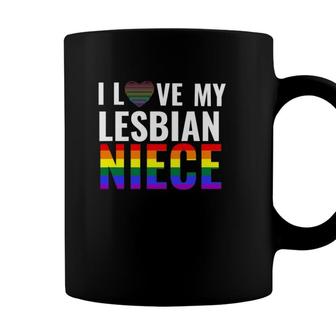 I Love My Lesbian Niece Lgbt Gay Pride Month Lesbian Unisex Coffee Mug - Seseable