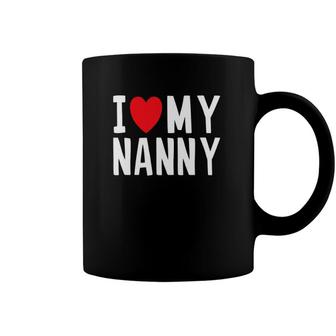 I Love My Nanny Family Celebration Love Heart Coffee Mug | Mazezy