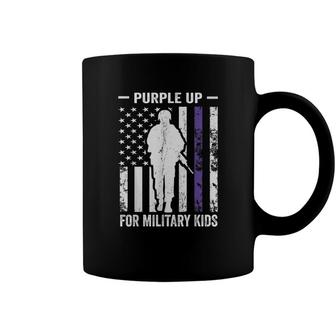 I Purple Up For Military Kids Soldier Strong Month Coffee Mug - Seseable