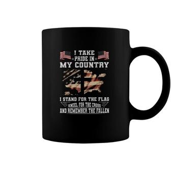 I Take Pride In My Country I Stand For The Flag Kneel For The Cross And Remember The Fallen Design 2022 Gift Coffee Mug - Seseable
