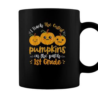 I Teach The Cutest Pumpkins In The Patch 1St Grade Teacher Coffee Mug - Seseable