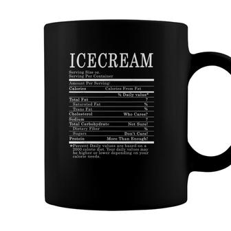 Ice Cream Funny Nutrition Facts Thanksgiving Christmas Gift Coffee Mug - Seseable