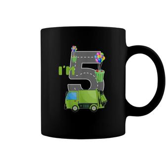 Im 5 Years Old 5Th Birthday Garbage Truck Birthday Boy Kids Coffee Mug - Seseable
