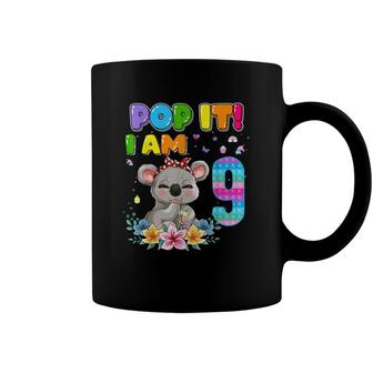 Im 9 Years Old 9Th Birthday Koala Girls Pop It Fidget Coffee Mug - Seseable