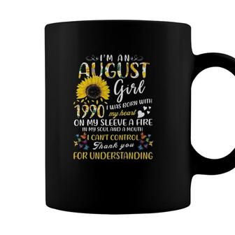 Im A August Girl 1990 31St Birthday Sunflower 31 Years Old Coffee Mug - Seseable