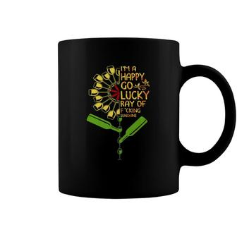 Im A Happy Go Lucky Ray Of Fucking Sunshine Wine Coffee Mug - Monsterry UK
