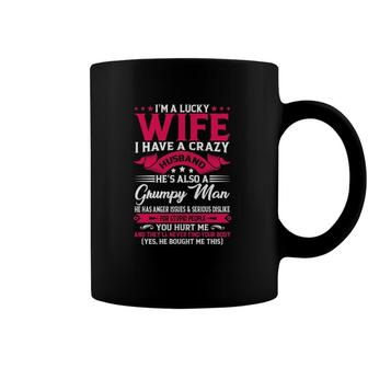 Im A Lucky Wife I Have A Husband Funny Family Humor Wife Coffee Mug | Mazezy