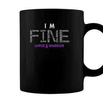 Im Fine Lupus Warrior Lupus Awareness Month Purple Ribbon Coffee Mug - Seseable