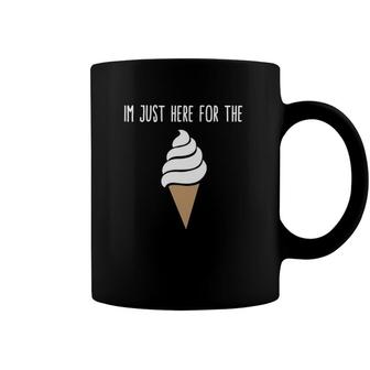 Im Just Here For The Ice Cream Cute Vanilla Soft Serve Coffee Mug | Mazezy