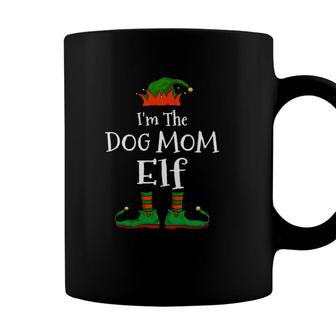 Im The Dog Mom Elf Family Matching Funny Christmas Gift Coffee Mug - Seseable