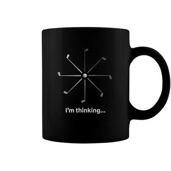 Im Thinking Golf Tee For Golfers Funny Humor Gift Coffee Mug | Mazezy