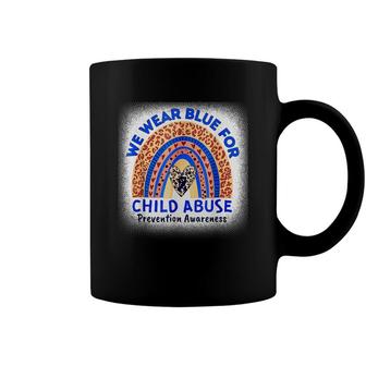 In April We Wear Blue For Child Abuse Prevention Awareness Coffee Mug - Seseable