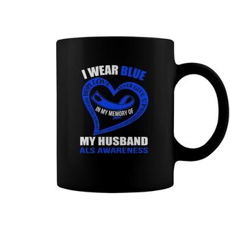 In My Memory Of My Husband Als Awareness Coffee Mug | Mazezy