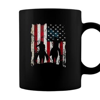 Independence Day Team Roping Cowboys July Of 4Th Us Flag Coffee Mug - Seseable