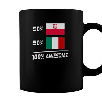 Italian Polish Flag Half Italian Half Polish Italy Poland Coffee Mug - Seseable