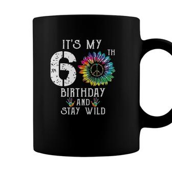 Its My 60Th Birthday Hippie Peace Sign Tie Dye 60 Years Old Coffee Mug - Seseable