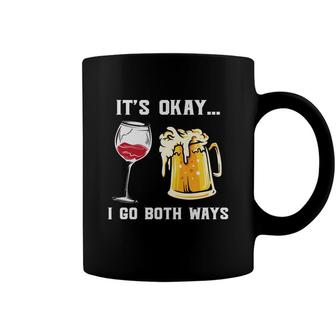 Its Okay I Go Both Way Funny Gifts For Beer Lovers Coffee Mug - Seseable