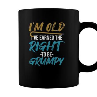 Ive Earned The Right To Be Grumpy Funny Grumpy Old Man Coffee Mug - Seseable