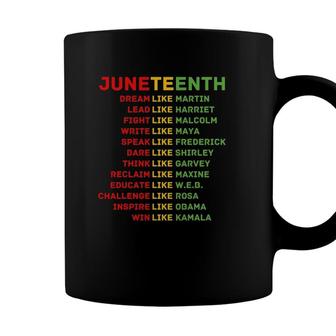 Juneteenth Dream Like Leaders Black Men Women Boys Girls Fun Coffee Mug - Seseable