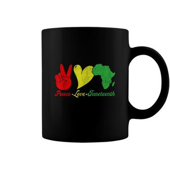 Juneteenth For Men Women Kids Peace Love Coffee Mug - Seseable