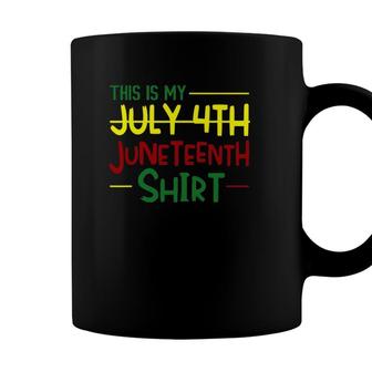 Juneteenth Instead Of 4Th July Independence Day African Coffee Mug - Seseable
