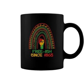 Juneteenth Rainbow Free-Ish Since 1865 African American Kids Coffee Mug - Seseable