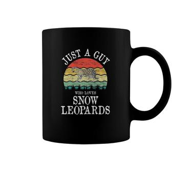 Just A Guy Who Loves Snow Leopards Coffee Mug | Mazezy