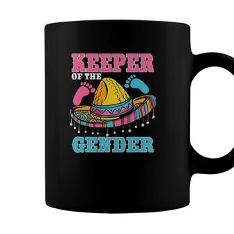 Keeper Of The Gender Mexican Sombrero Gender Reveal Party Coffee Mug - Seseable
