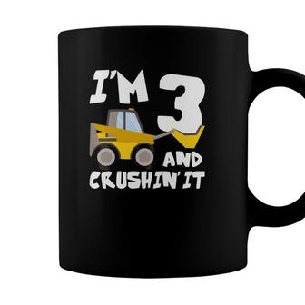 Kids 3Rd Birthday For Boy Girl Construction Truck Coffee Mug - Seseable