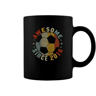 Kids 6 Years Old Awesome Since 2016 Vintage 6Th Birthday Soccer Coffee Mug | Mazezy
