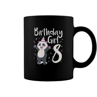 Kids 8 Years Old Panda Birthday Girl Cute Girls 8Th Party Gift Coffee Mug | Mazezy