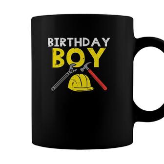 Kids Birthday Boy Construction Hard Hat Cute 3Rd Birthday Boys Coffee Mug - Seseable