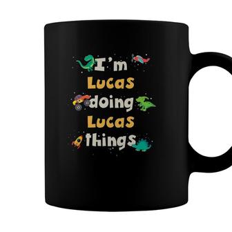 Kids Cool Lucas Personalized First Name Boys Coffee Mug - Seseable