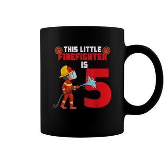 Kids Fire Truck 5Th Birthday 5 Year Old Boy Toddler Coffee Mug - Seseable