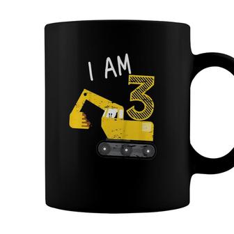 Kids Gift For Boys Construction Party Excavator 3Rd Birthday Coffee Mug - Seseable