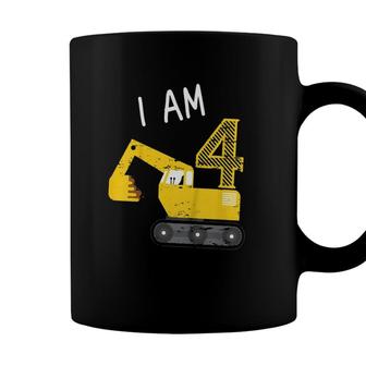 Kids Gift For Boys Construction Party Excavator 4Th Birthday Coffee Mug - Seseable
