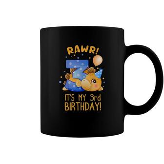 Kids Its My 3Rd Birthday 3 Years Old 3Rd Birthday Dinosaur Coffee Mug - Seseable