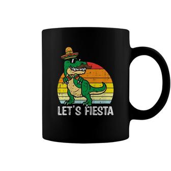 Kids Lets Fiesta Mexican Dino Trex Cinco De Mayo Toddler Boys Coffee Mug - Seseable