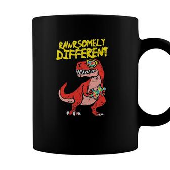 Kids Rawrsomely Different Trex Dino Boys Autism Awareness Kids Coffee Mug - Seseable