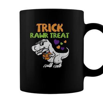 Kids Trick Rawr Treat Dinosaurrex Toddler Boys Halloween Kids Coffee Mug - Seseable