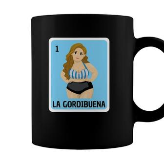 La Gordibuena Lottery Cards Gift Funny Mexican Lottery Bingo Coffee Mug - Seseable